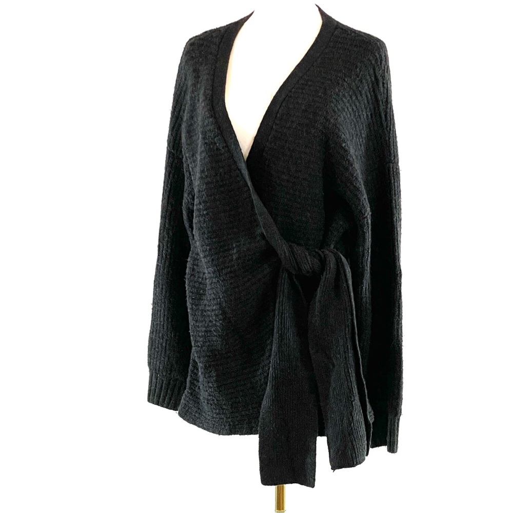Love, Whit by Whitney Port, Side Tie Sweater in Dark Gray, M - Picture 8 of 9